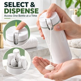 4-in-1 Travel Toiletry Dispenser for Daily Care – Compact Refillable Bottle Organizer for Luggage & Bathroom Use