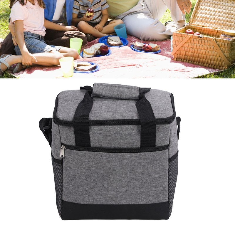 Insulated Lunch Bag Oxford Cloth Foldable Thermal Cooler Leakproof Cooler