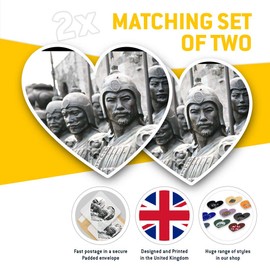 2 x Heart Stickers 15 cm - Terracotta Army China History Fun Decals for Laptops,Tablets,Luggage,Scrap Booking,Fridges, #2206