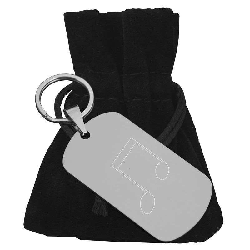absenda Music Keyring Stainless Steel | Black Silver Gold |