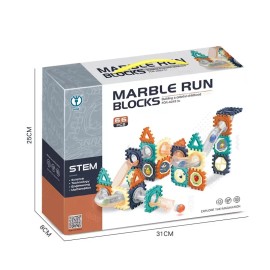 Unbranded 66‑Pc Marble Run Blocks STEM Building Set – Smooth Corners | Ages 3+
