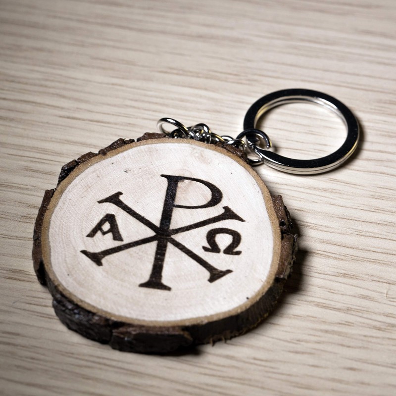 Nazzaret the Savior Jesus Christ Natural Wood Keyring - Christian