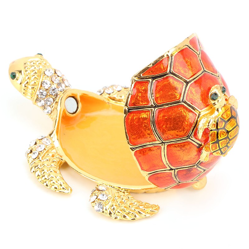 Shiny Diamonds Tortoise Decoration Tortoise Statue Metal Crafts Home Decor