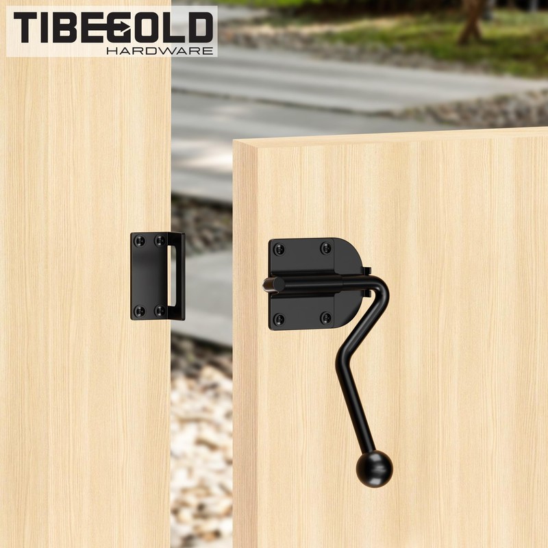 TIBEGOLD Slide Bolt Gate Latch, Heavy Duty Door Latch Hook