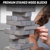 GoSports Large Wooden Toppling Tower - Stacks Up to 3