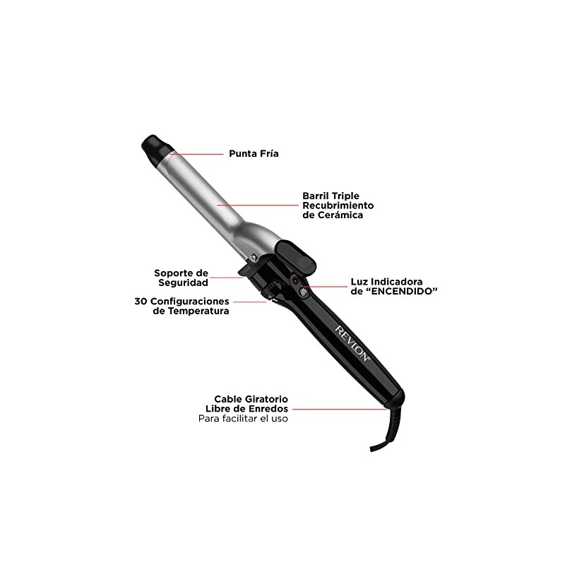 Revlon Rizadora de Cerámica 1" Perfect Heat Negro