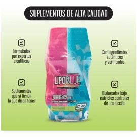 Lipo Blue  30 Caps  Sin Sabor  Apoyo Natural Para Metabolismo Y Reduccin De Medidas  Ideal Para Tu Rutina Fit  Dura 30 Das                            