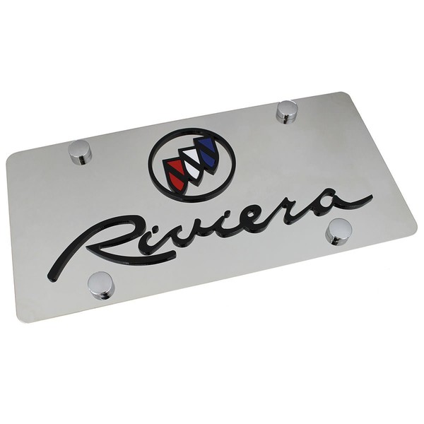 Eurosport Daytona Compatible/Replacement for Buick Riviera Stainless Steel License Plate