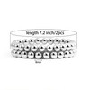 Elegance 11 designs Chunky Silver Stretch Bangle Bead Bracelets For