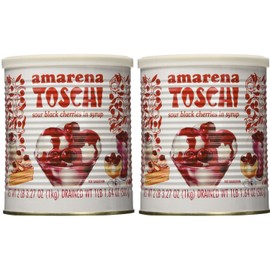 Toschi Amarena Black Cherries in Syrup (Pack of 2)