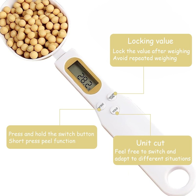 Digital Measuring Spoon, Weighing Spoon, Electronic Measuring Spoon Scale 500g/0.1g