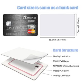 50 Pieces NFC Tags Blank NTAG215 NFC Cards Compatible with TagMo and All NFC Applications