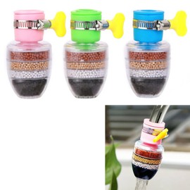 3 Pcs Faucet Water Filter,6 Layer Cartridge Activated Carbon Filters Water Filter Faucet, Water Filter Replacements for Sink Applicable 1/2inch - 3/4inch Faucet