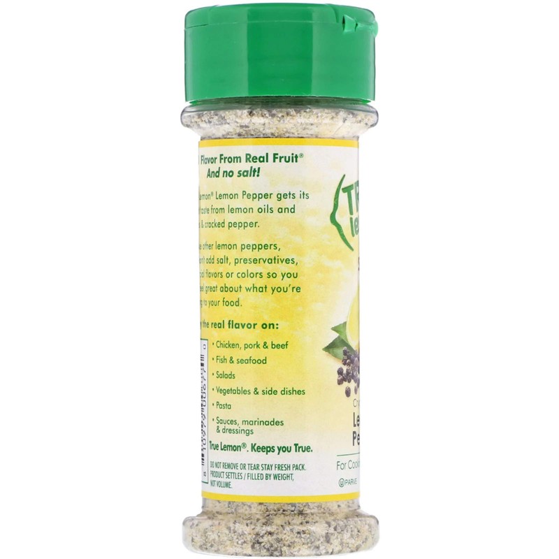 True Lemon Pepper Seasoning (2 pack) Natural Ingredients, No Salt,
