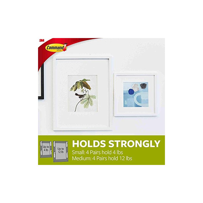 Command Heavy Duty White Picture Hanging Strips Value Pack, Small