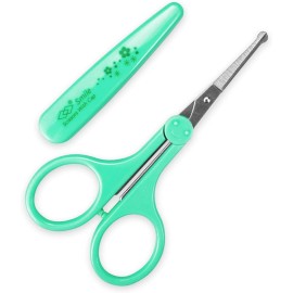 Humbee Eyebrow & Facial Hair Scissors – Safety Edge Trimmer for Nose, Beard, Mustache