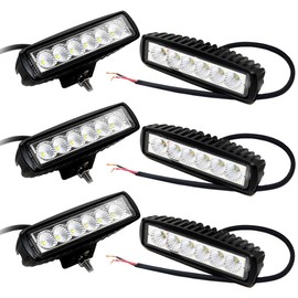Greenmigo 6 x 18 W LED Work Light Bar Work Light Flood Headlight 60 Degrees Cool White 6000-6500 K 12-24 V 1560 lm Waterproof IP67