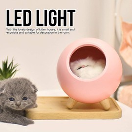 Cat Lamp Best Gifts for Birthday Christmas, Cute Cat Night Light Little Pet House Dual Power USB Charging LED Night Lamp Bedroom Lighting Lamp