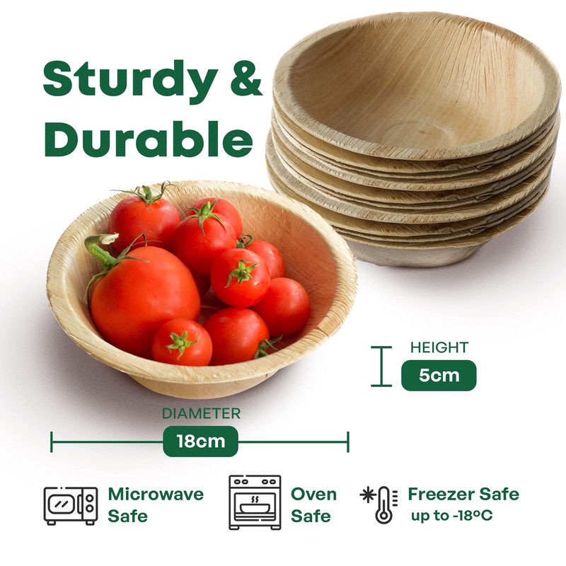 DISPOSABLE GREEN® | Round Bowls | Various Sizes | COMPOSTABLE,