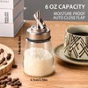 Glass Sugar Jar, Sugar Container Sugar Dispenser with Pour Spout,