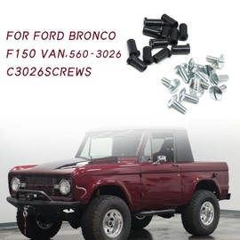 12Pcs Center Caps & 12Pcs Screws Kits Compatible with Bronco F150 Van,560-3026 c3026screws, Vanshly