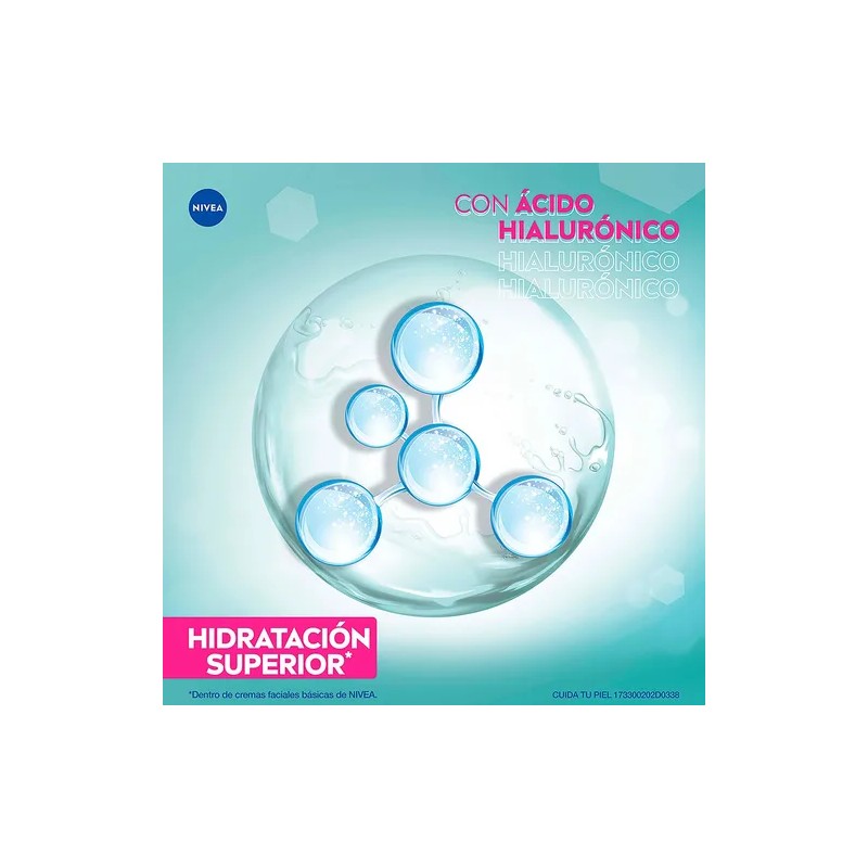 Nivea Gel Facial Refrescante con cido Hialurnico, Absorcin Rpida y