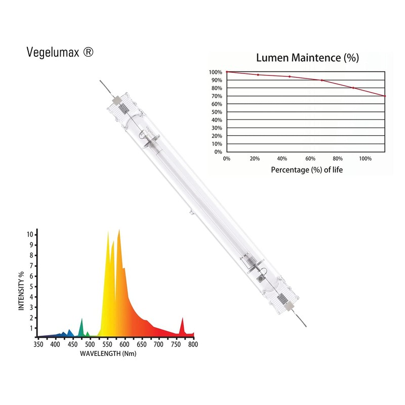 Vegelumax 600W Double Ended High Pressure Sodium DE HPS Grow