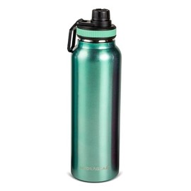 Hydragear Acme Double-Wall Stainless Steel Insulated Bottle with Easy Cary Handle and Chugger Lid - 40 Oz - Mint Shimmer
