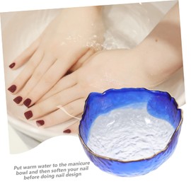 minkissy Manicure Supplies Nail Soaking Bowl Nail Art Bowl Warm Water Feature for Nail Spa Experience