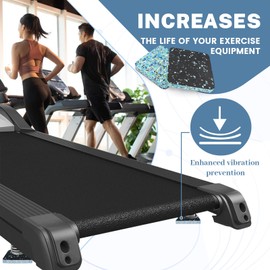 4pack Exercise Equipment Mat for Treadmill, Treadmill Mat for Carpet Protection, Treadmill Mat Pads for Carpet Floors, Sound Isolation Pads, Anti Vibration Pads, Shock Absorbing Mat (10x10 cm)