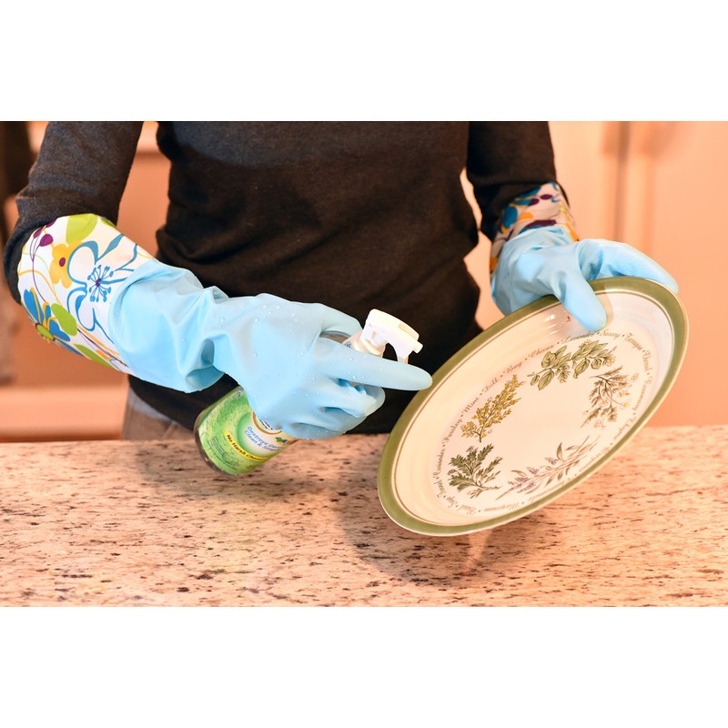 2 PAIRS Household Gloves Latex Free Cleaning Gloves with Soft