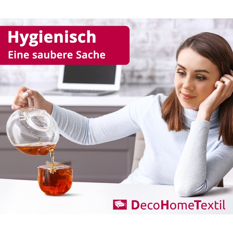 Damask Tablecloth 100% Cotton Gastro Edition White Square 80 x