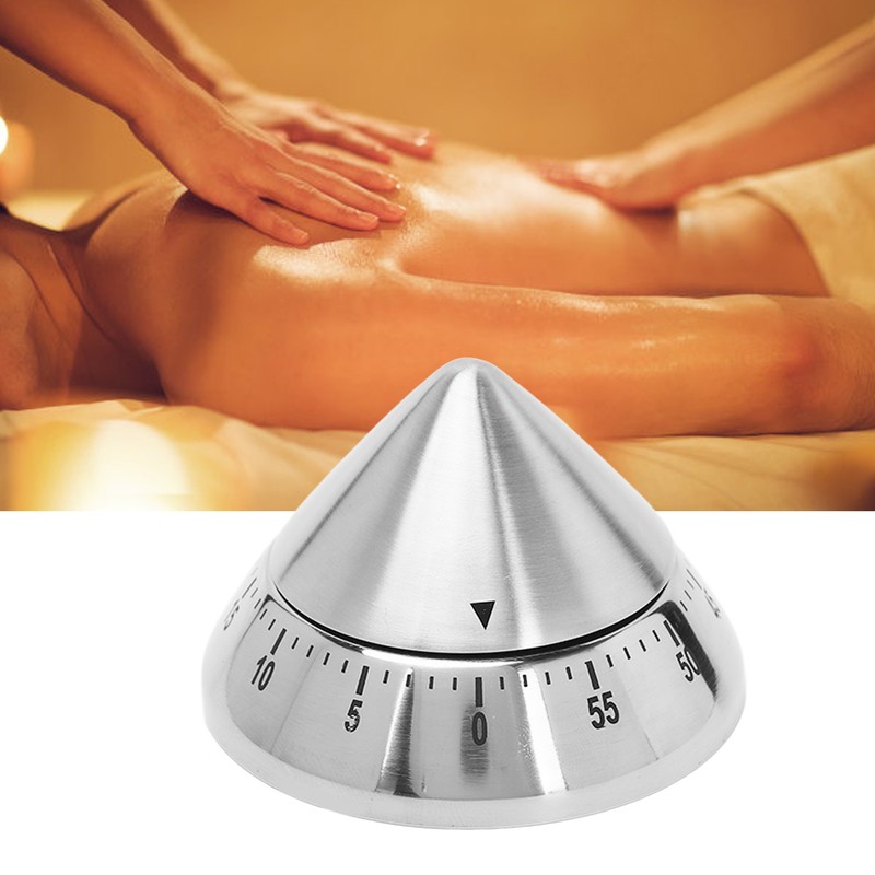 Pointed Mechanical Timer Clear Scale Stainless Steel Cooking Mechanical Reminder