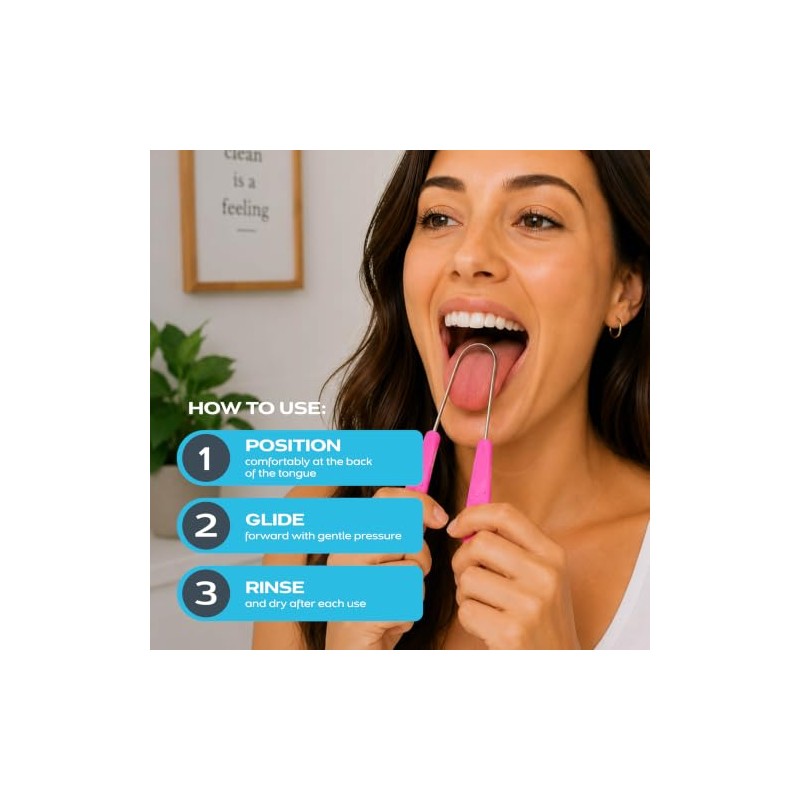 DrTung's Limpiador de lengua, raspador de lengua de acero inoxidable