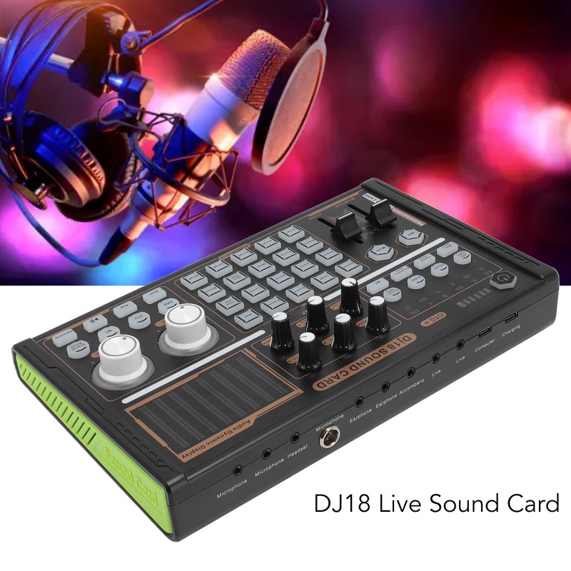 Sound Mixer Multi Sound Effects Noise Reduction Colorful Lights DJ18