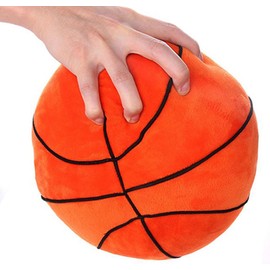 CASAGOOD 10 Inch Fluffy Round Basketball Hugging Pillow Stuffed Basketball Plush Toy Soft Plushies Basketball Throw Pillows Kids' First Basketballs Plush Toys Gift for Kids Or Baby