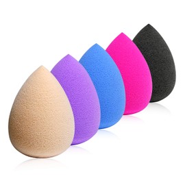 JewelryWe 5 Pieces Makeup Sponge Foundation Blending Sponge for Liquid Cream and Powders