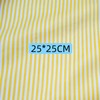 10pcs Yellow Striped Cotton Fabric Bundle,25cm*25cm Quarter Fabric for DIY
