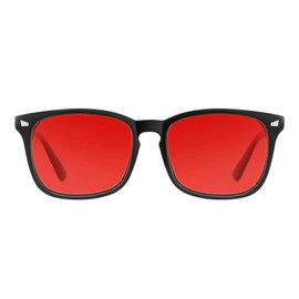 TIJN Sleep Glasses for 99.9% Blue Green Light Blocking Dual AR Coatings Red Lens for Computer Gaming Reduce Eyestrain