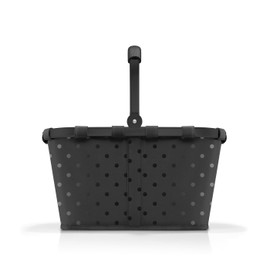 reisenthel carrybag glossy dots black - Sturdy shopping basket with plenty of storage space and practical inner pocket - Elegant and water-repellent design