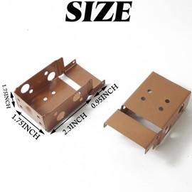 TIHOOD 6PCS 2Inch Blind Brackets Low Profile Box Mounting Bracket for Window Blinds (Brown)