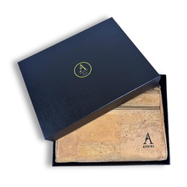 Assisi Style Cork Crossbody Bag with 4 Zipped Compartments - Natural Light Brown Lightweight Vegan Shoulder Bag for Women