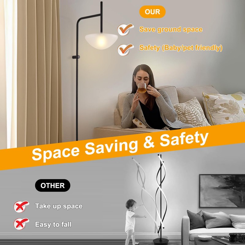 HOMLUCE Modern Plug in Wall Sconce, LED Wall Light with