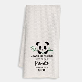 Mancheng-zi Panda Gifts, Cute Panda Kitchen Towels, Panda Gifts for Panda Lovers Girls Women, Cute Panda Decorative Hand Towels Dish Towels, Panda Decor for Kitchen Bathroom, 16x24 Inches