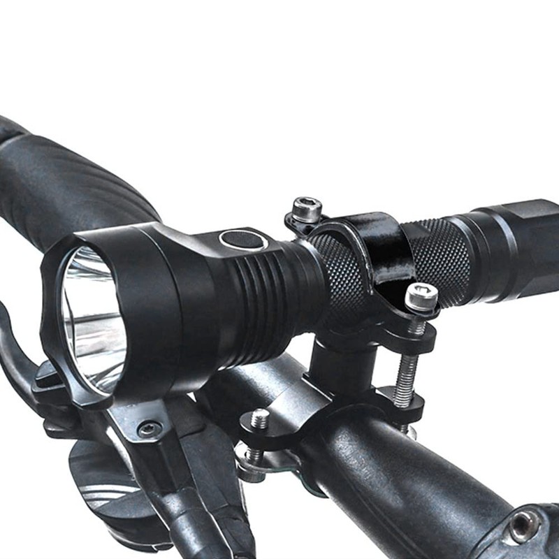 MiOYOOW Bike Flashlight Bracket, Bicycle Front Torch Clip with Soft