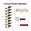 Metal Wine Rack Wall Mounted, Wall Wine Bottle Holder Display,