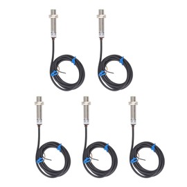 5PCS Approach Sensor M12 X 1 Non Embedded IP65 Waterproof PNP Inductive Proximity Switch 6‑30VDC