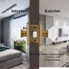Gobrico 3 Pack Privacy Crystal Glass Door knobs with Lock,Heavy