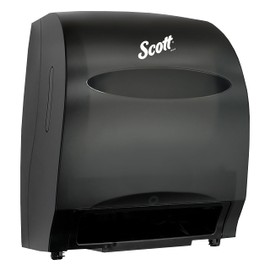 Scott Professional Essential Automatic Hard Roll Paper Towel Dispenser (48860), Black, Wall Mounted, for ScottBrand Purple Core Commercial Hand Towels (Qty 1)