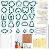 Allazone 219 PCS Polymer Clay Cutters Set, Clay Earring Cutters